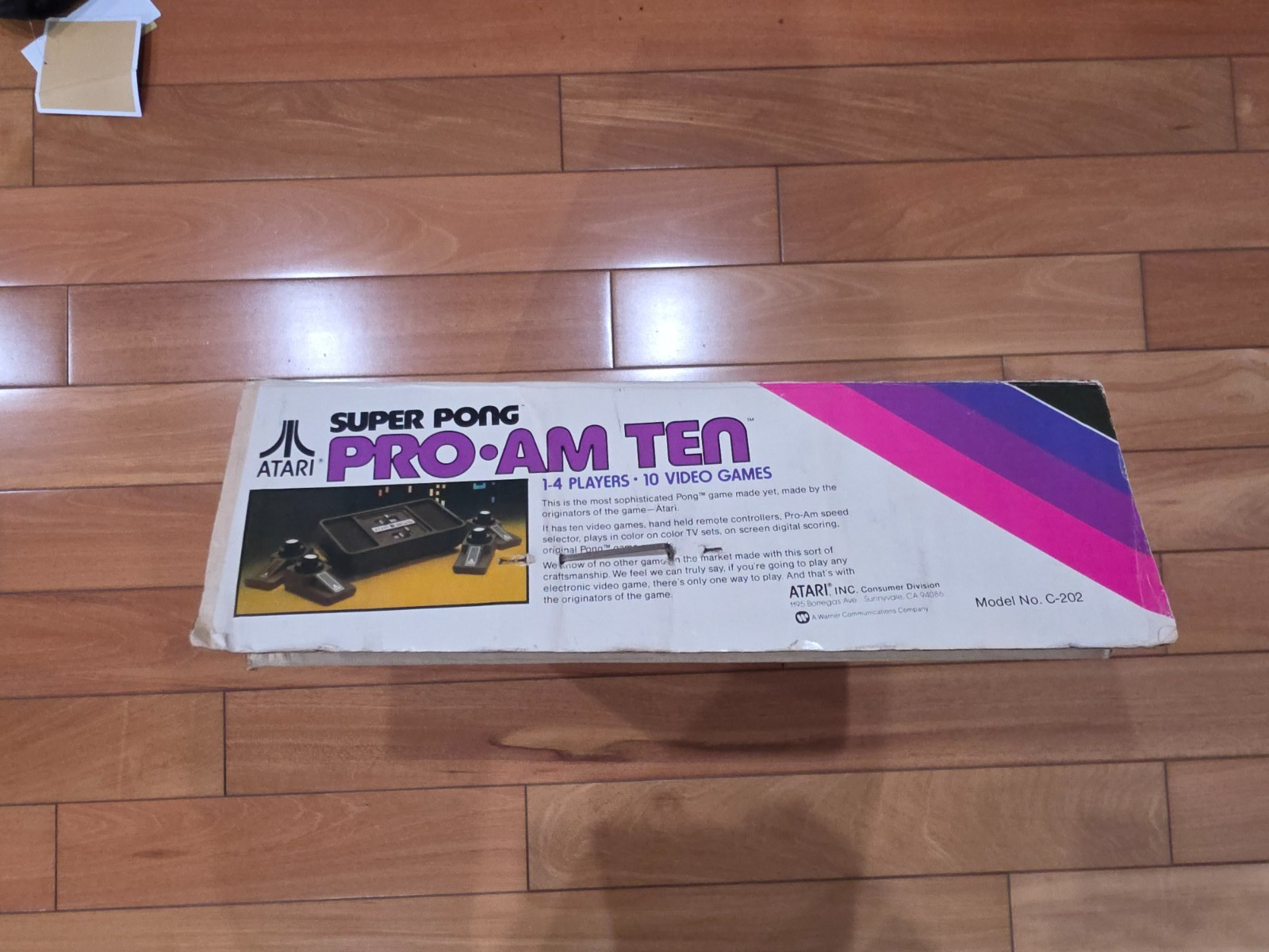 Atari Super Pong Pro-Am 10 Console – In Box w/ Original Manual (Tested)
