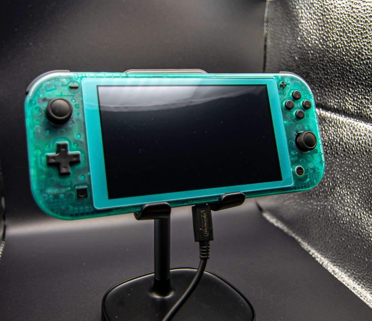 Custom Nintendo Switch Lite 128GB Hall Effect Emerald Clear Case BUNDLE Tested