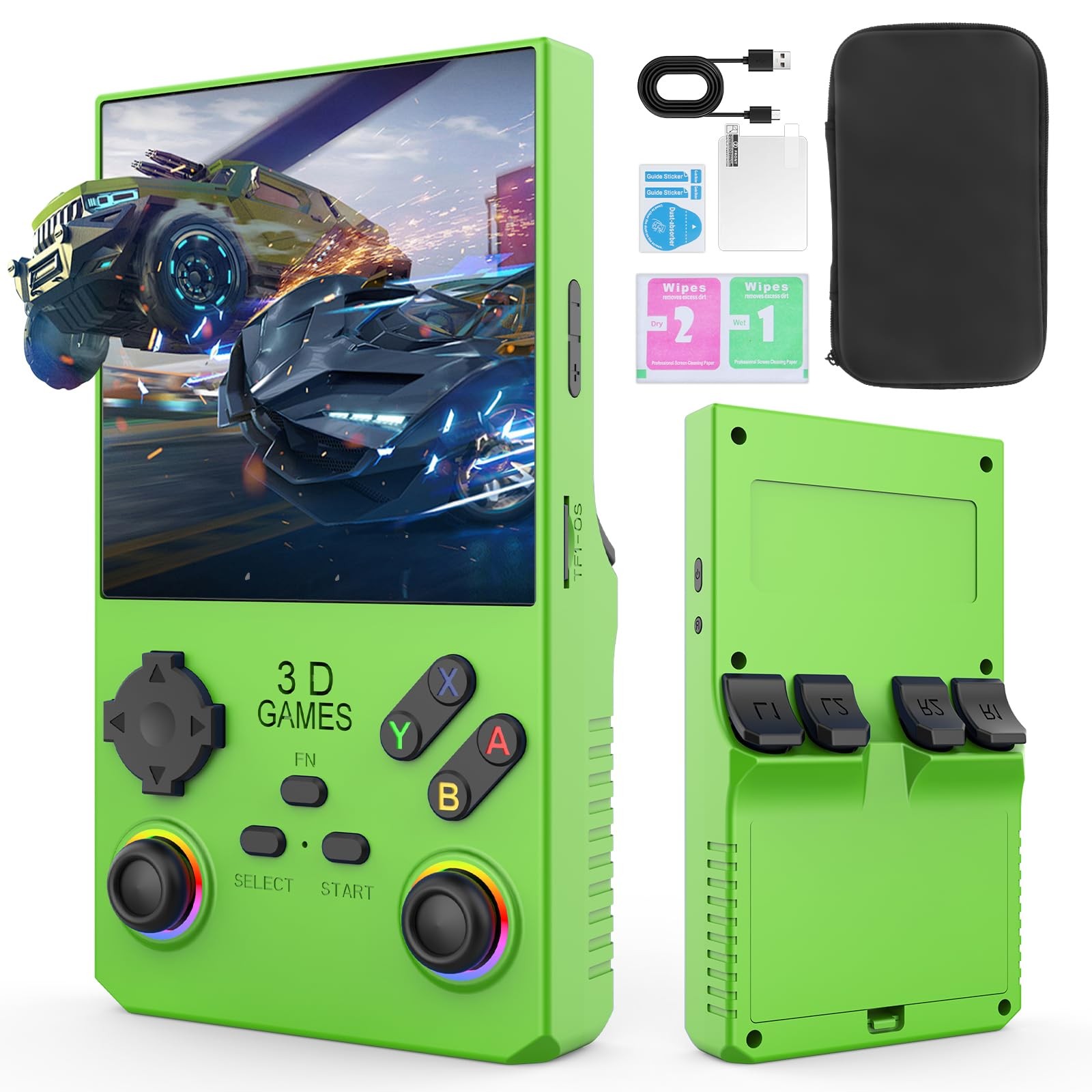 Hugawello R40 MAX Portable Mini Retro Game Console, 4-inch IPS HD Screen, 256…