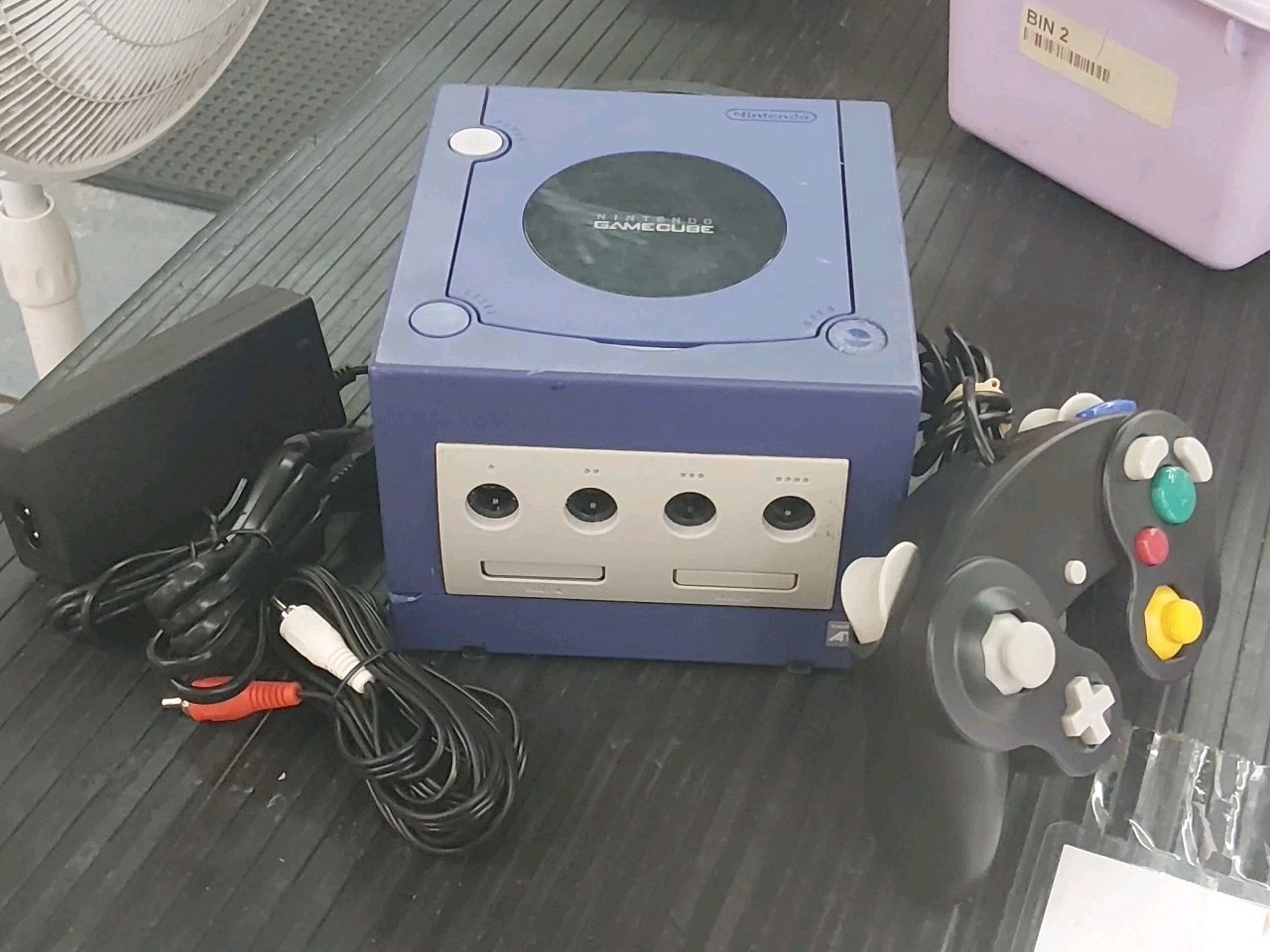 Nintendo GameCube DOL-001 Gaming System – Indigo – With Controller And Cords