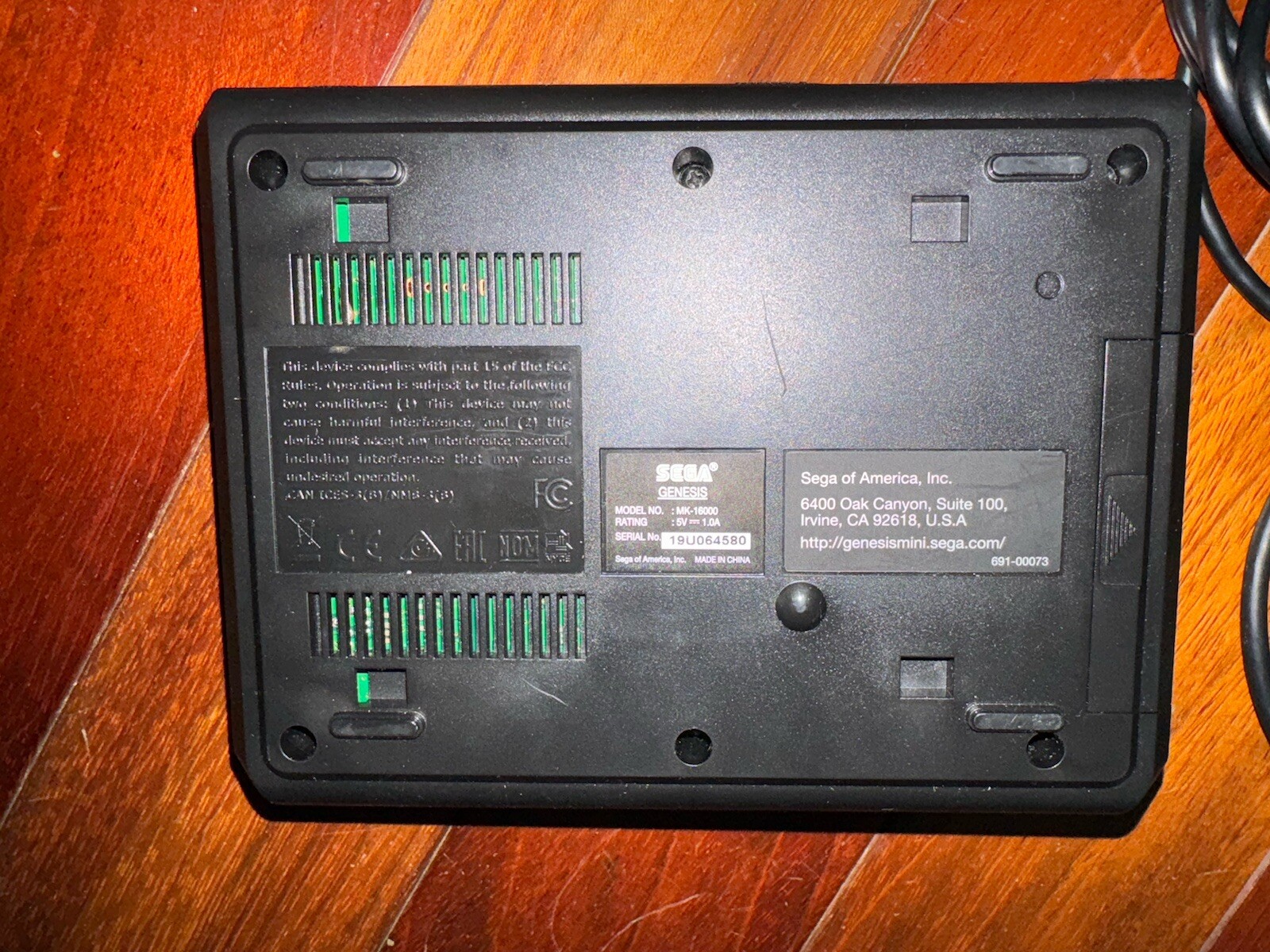 Sega Genesis Model 1601 Console Tested Works Two Controllers NO Power cord