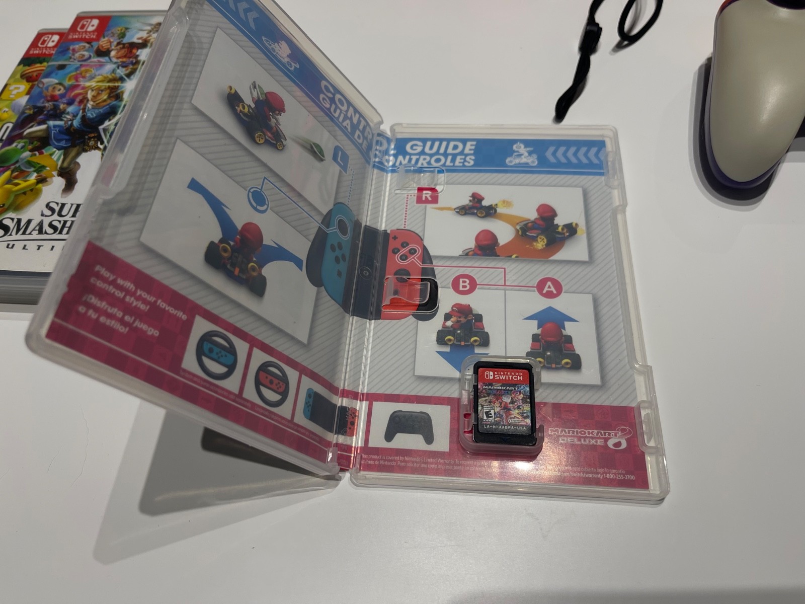 Nintendo Switch Console- All Accessories 5 Controllers + 3 Popular Games
