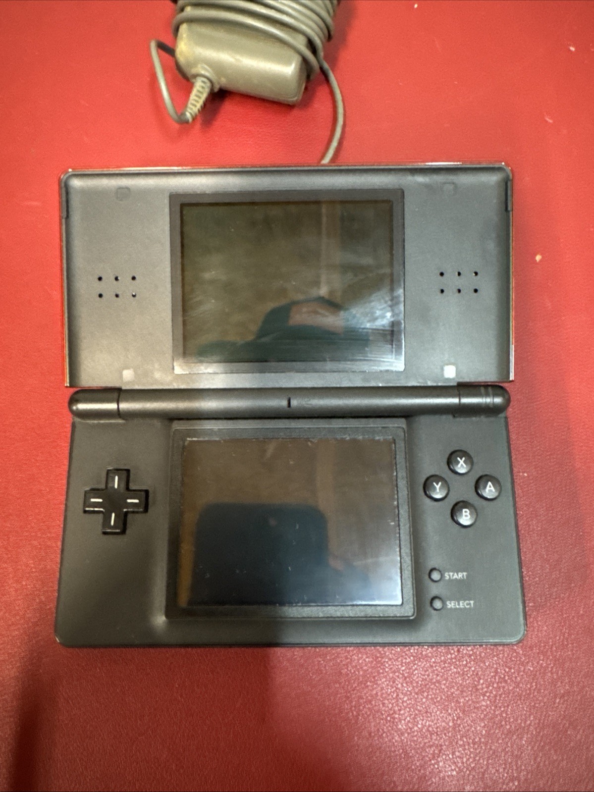 Nintendo DS Lite Handheld Console Red/Black with Charger Model USG-001 Works!