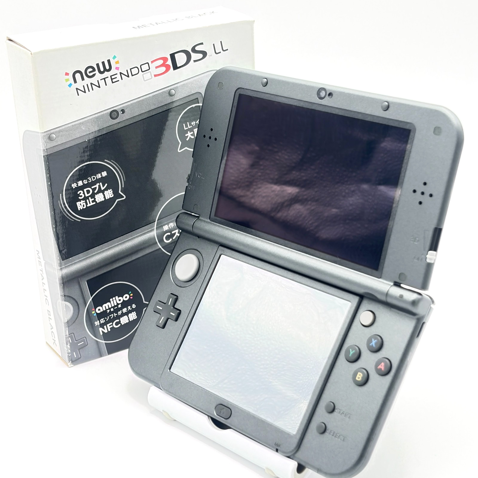 New Nintendo 3DS XL Metallic Black Console Japanese Tested Boxed CIB Complete