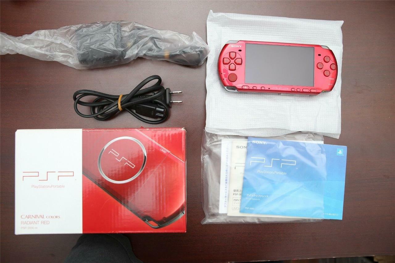 PSP-3000 console red very good boxed Japan PlayStation Portable system US Seller