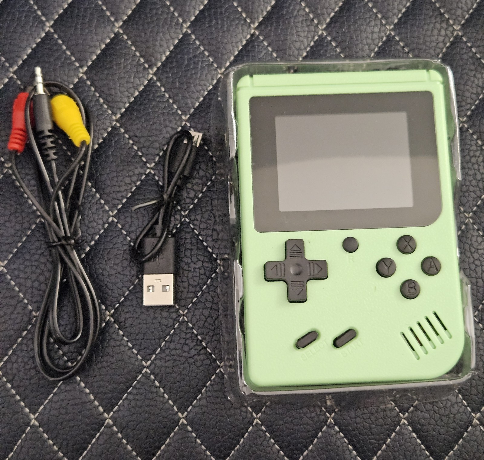 Game Box Plus Handheld Console – Retro Gaming System w/ Preloaded Games – Green