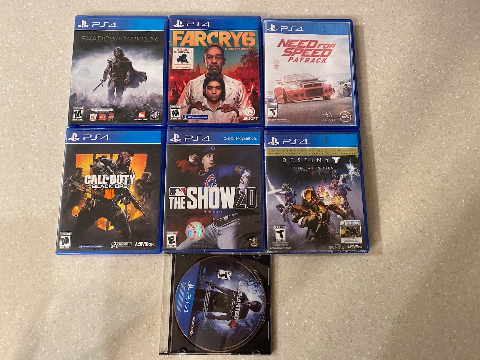 Sony PlayStation 4 500GB Bundle with 1x Controller, 7x Games – Low Firmware