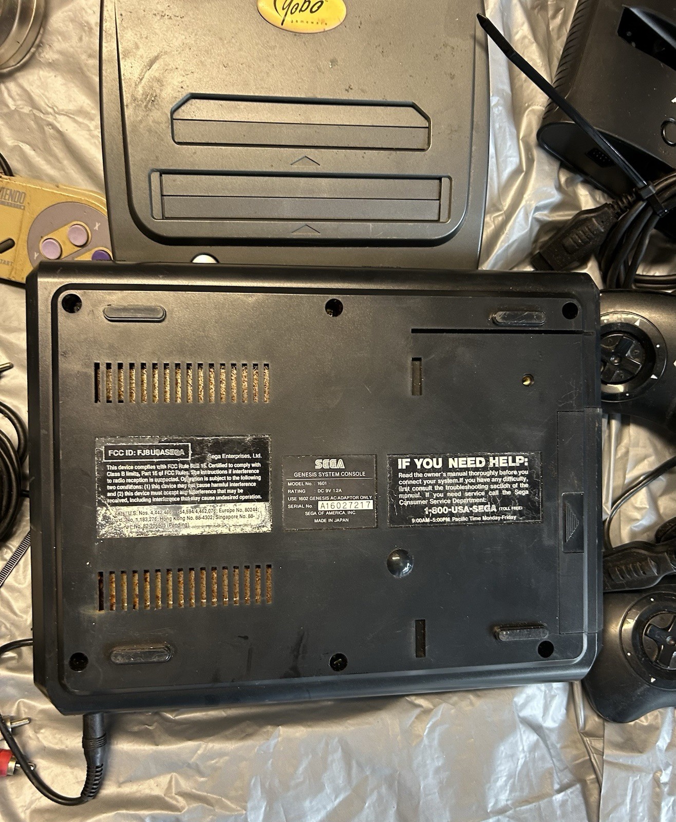 Sega Genesis Console 1601 with controller/hookups with ext port And More