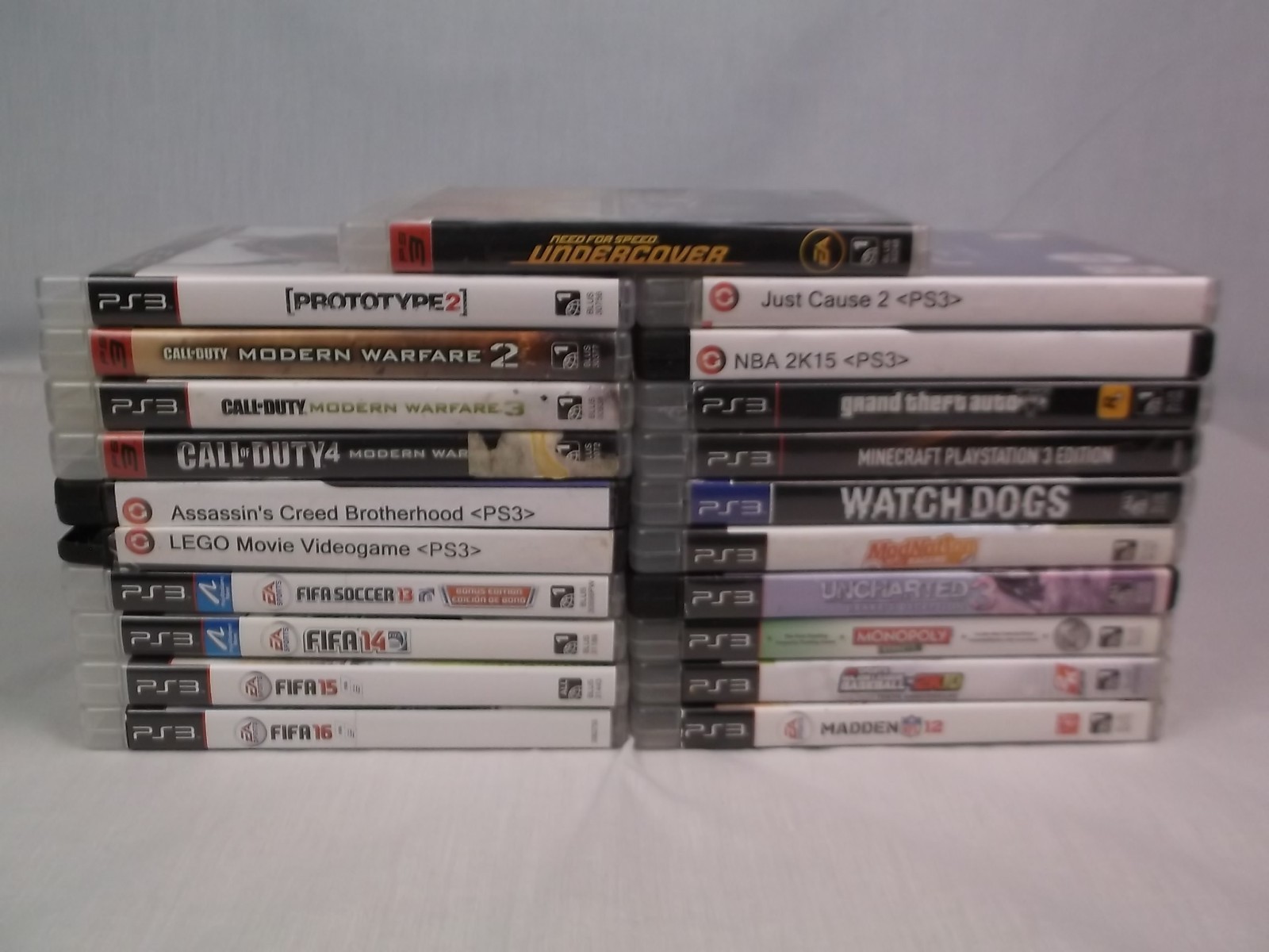 Sony PlayStation 3 80GB CECHK01 Console Bundle W/ 21 Games, 1 Controller TESTED