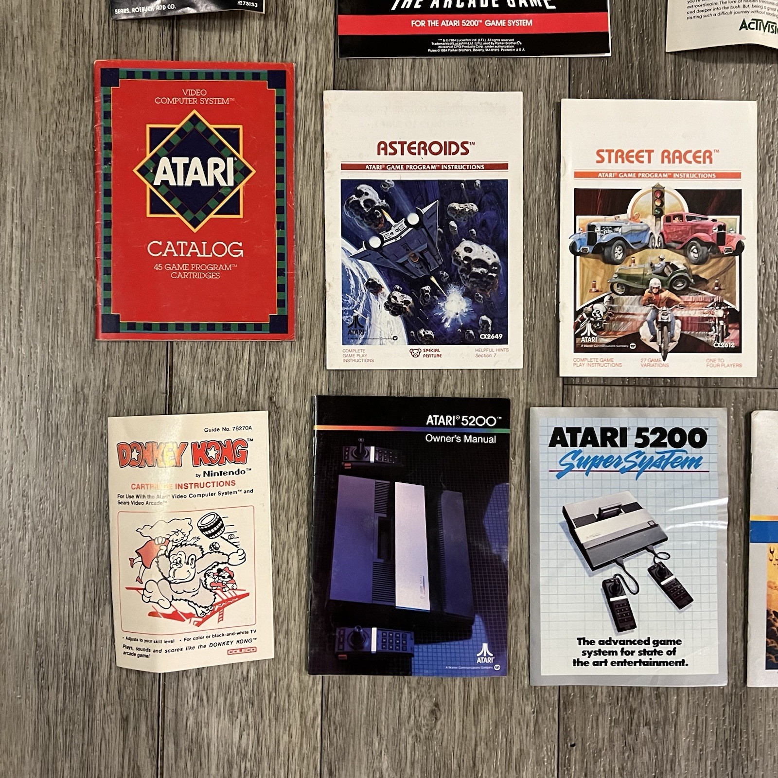 ATARI 5200 CONSOLE Lot With Games, Manuals, Controllers, Cords READ DESCRIPTION