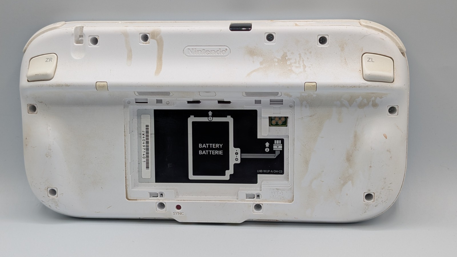 Nintendo Wii U White Gamepad Controller Only – No Battery – For Parts Or Repair