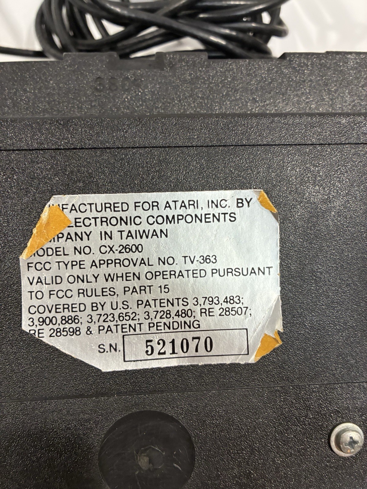 Atari 2600 6 Switch Video System,Space Invaders Game.1 Controller No Power Cord