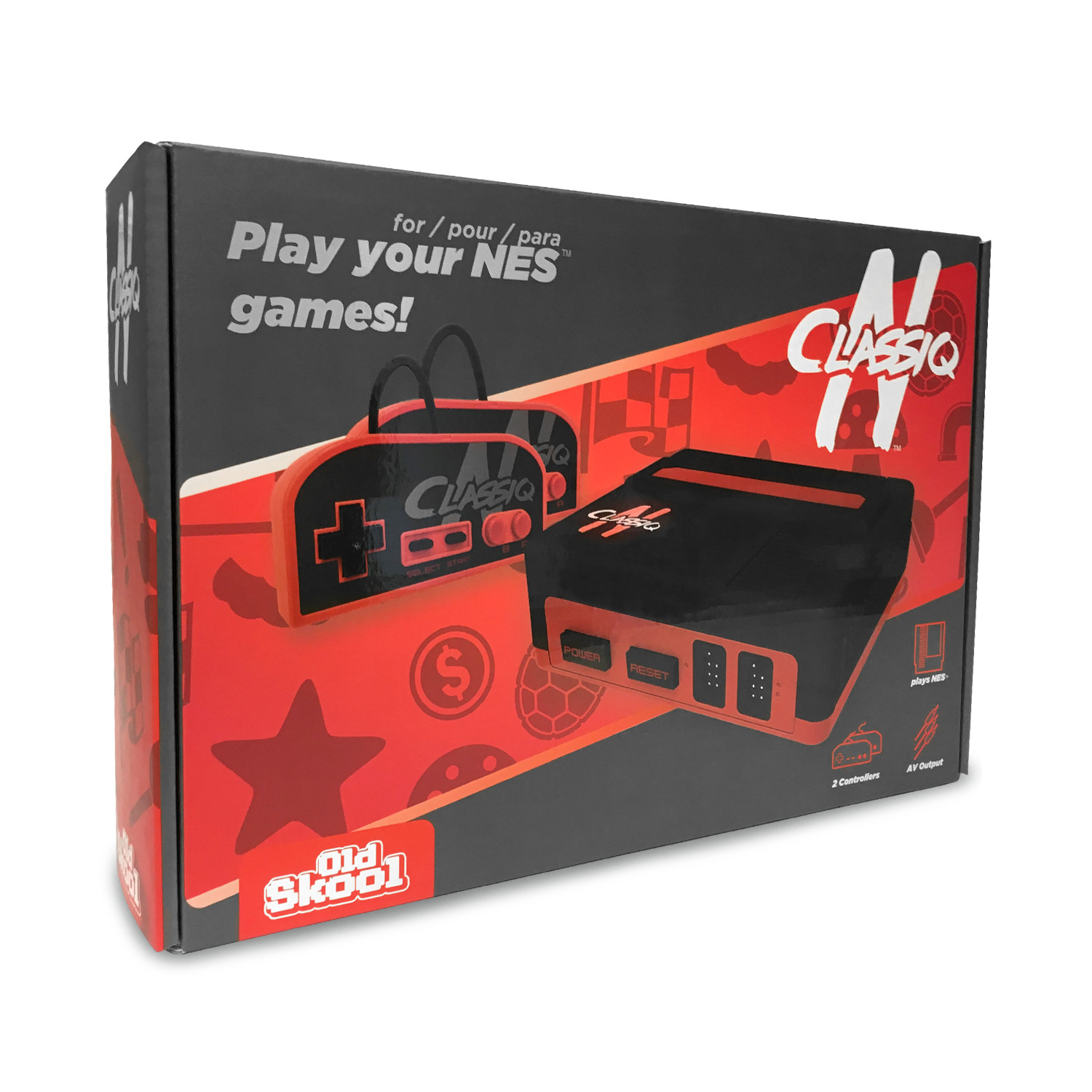 Old Skool Classiq N Video Game System for NES – Red/Black