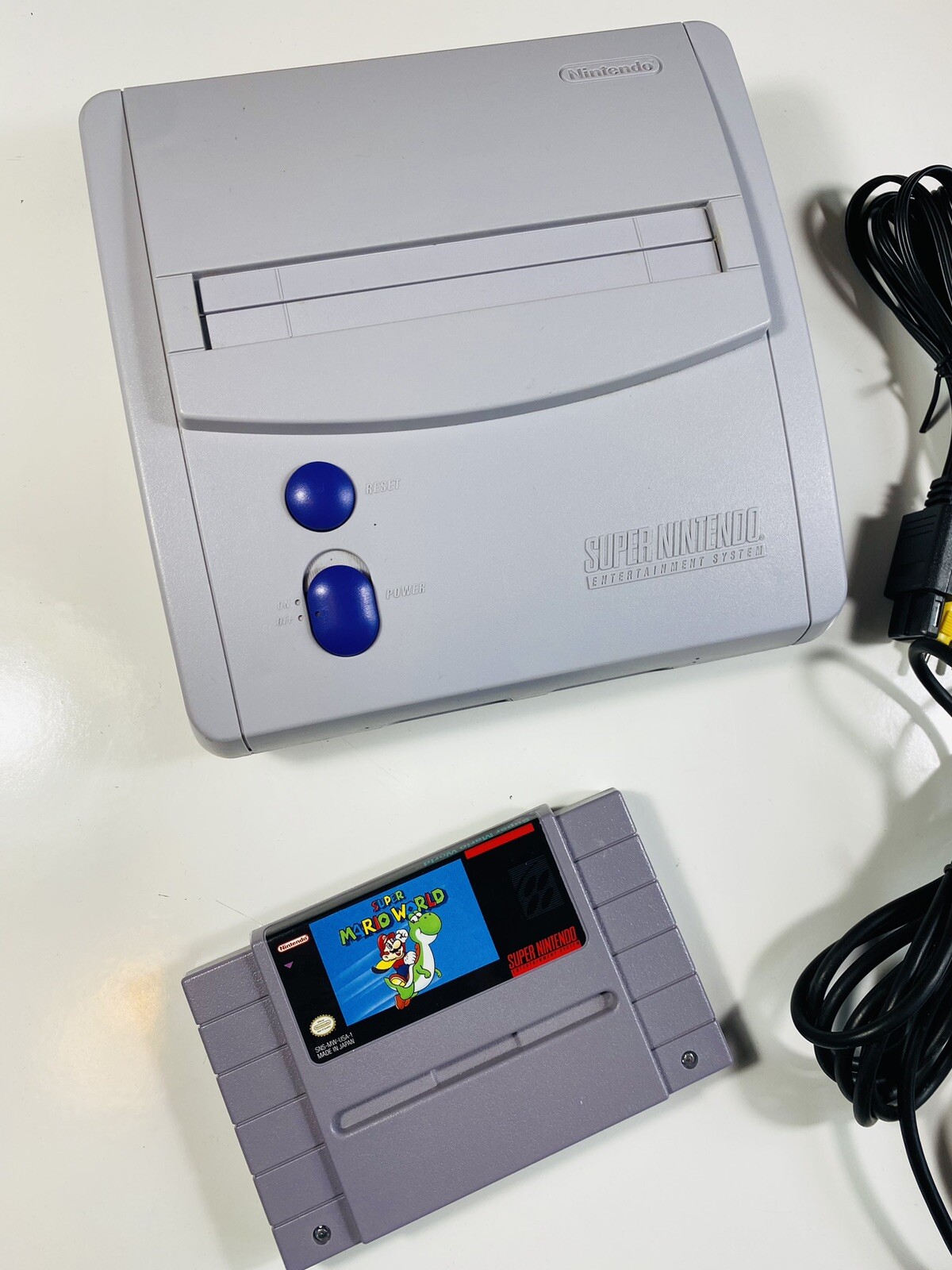 Super Nintendo SNES Jr. Console System Original Authentic Super Mario World Game