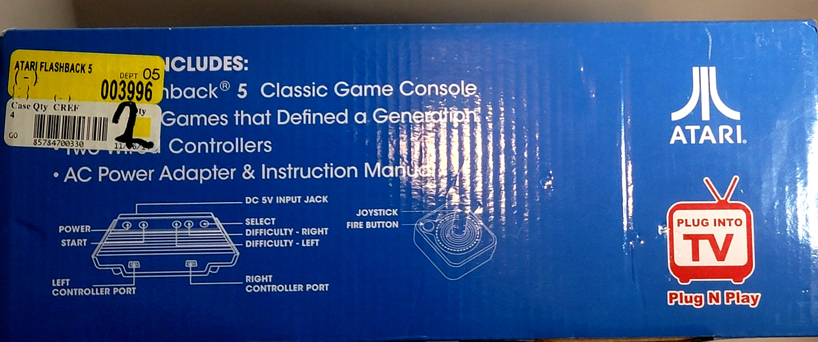 Atari Flashback 5 Game Console 92 Built in Games & 2 Wired Controllers 2014