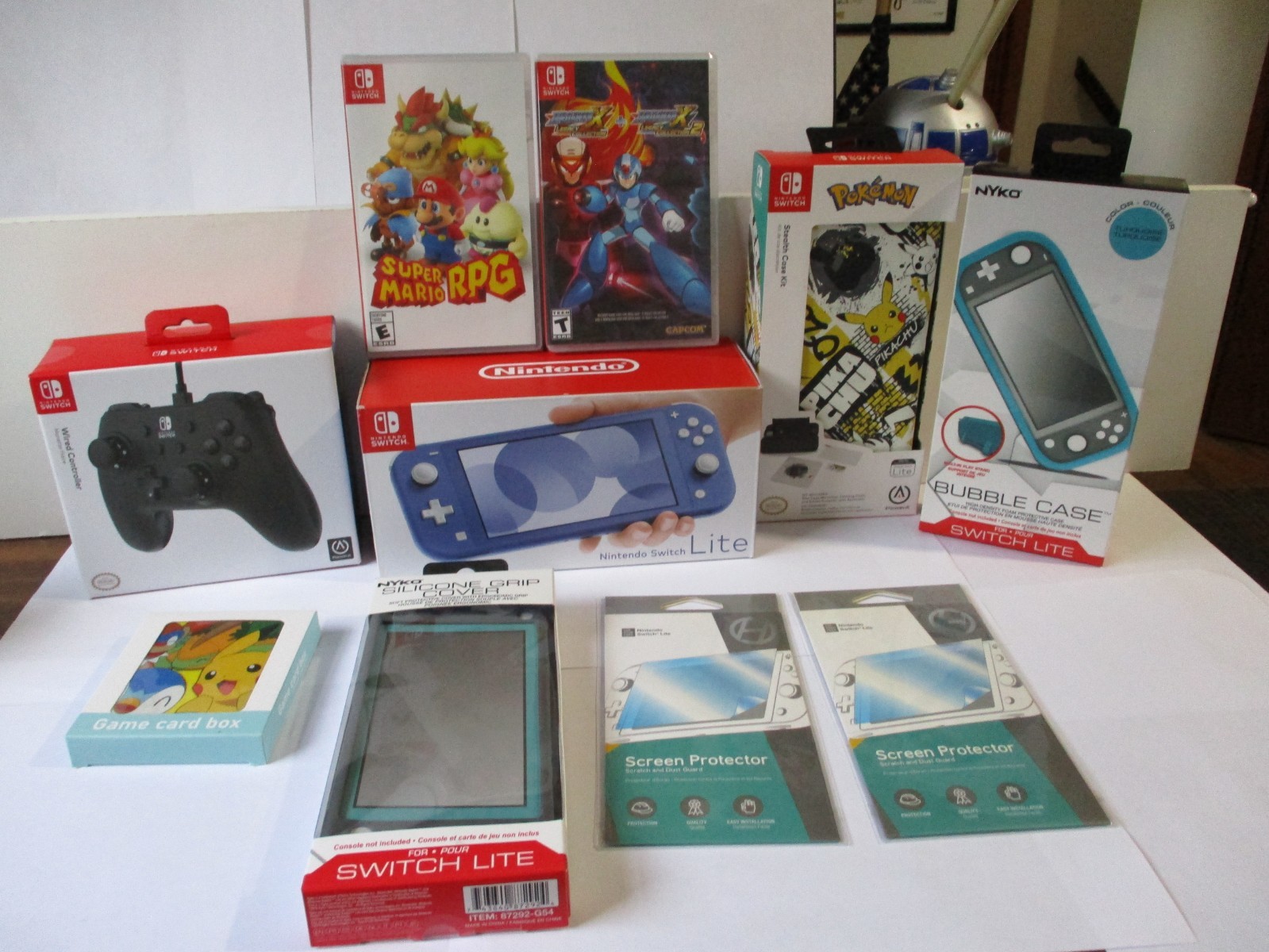 Nintendo Switch Lite – (Blue) Bundle W/ Games and Accessories All Brand New