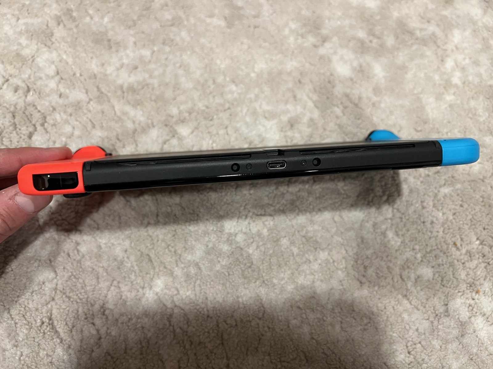 Nintendo Switch OLED + CASE *GREAT CONDITION* Console – 64GB Black/Blue