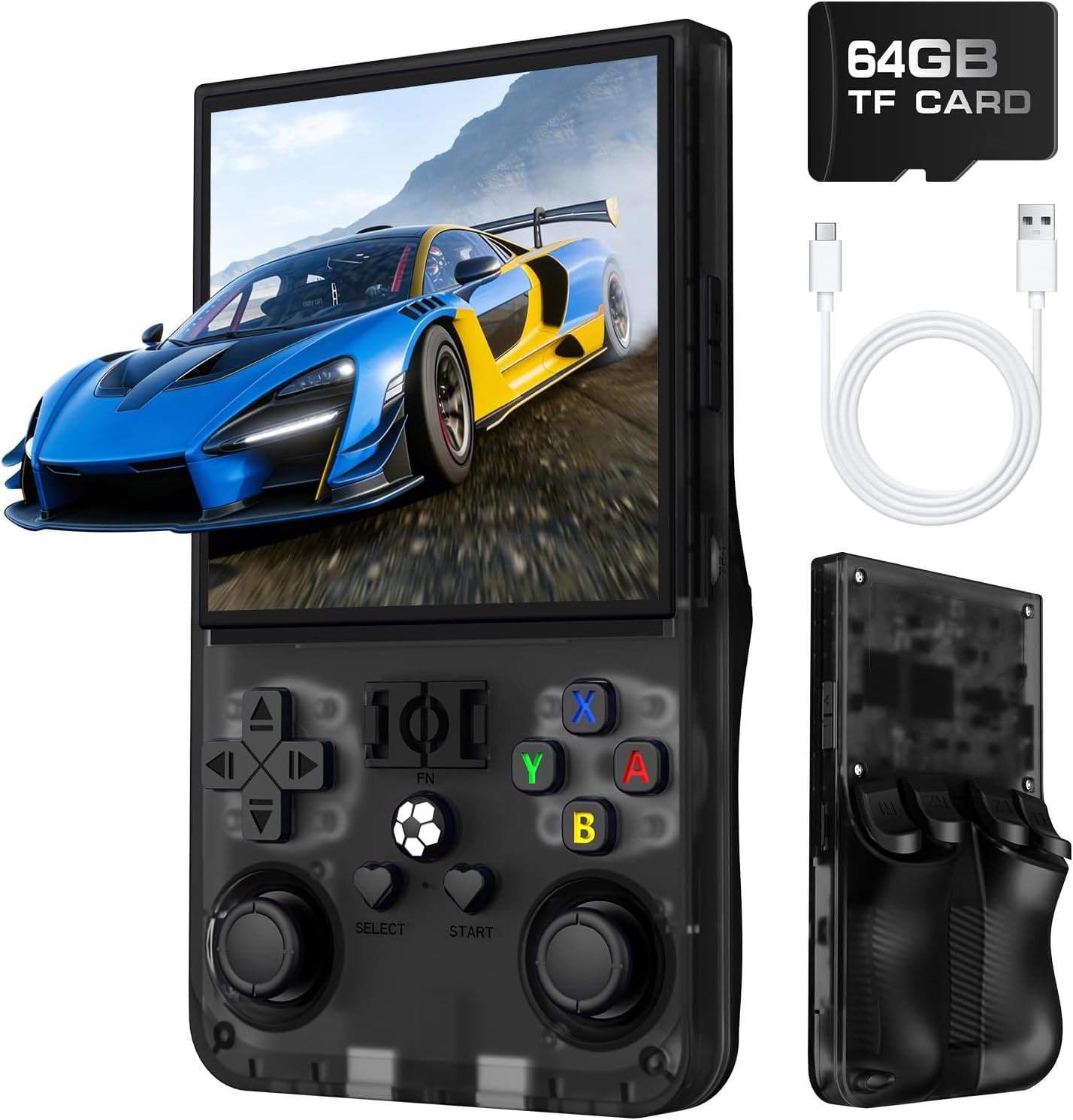 R36MAX Retro Handheld Game Console, Retro Gaming Console with 64G Built-In 18000