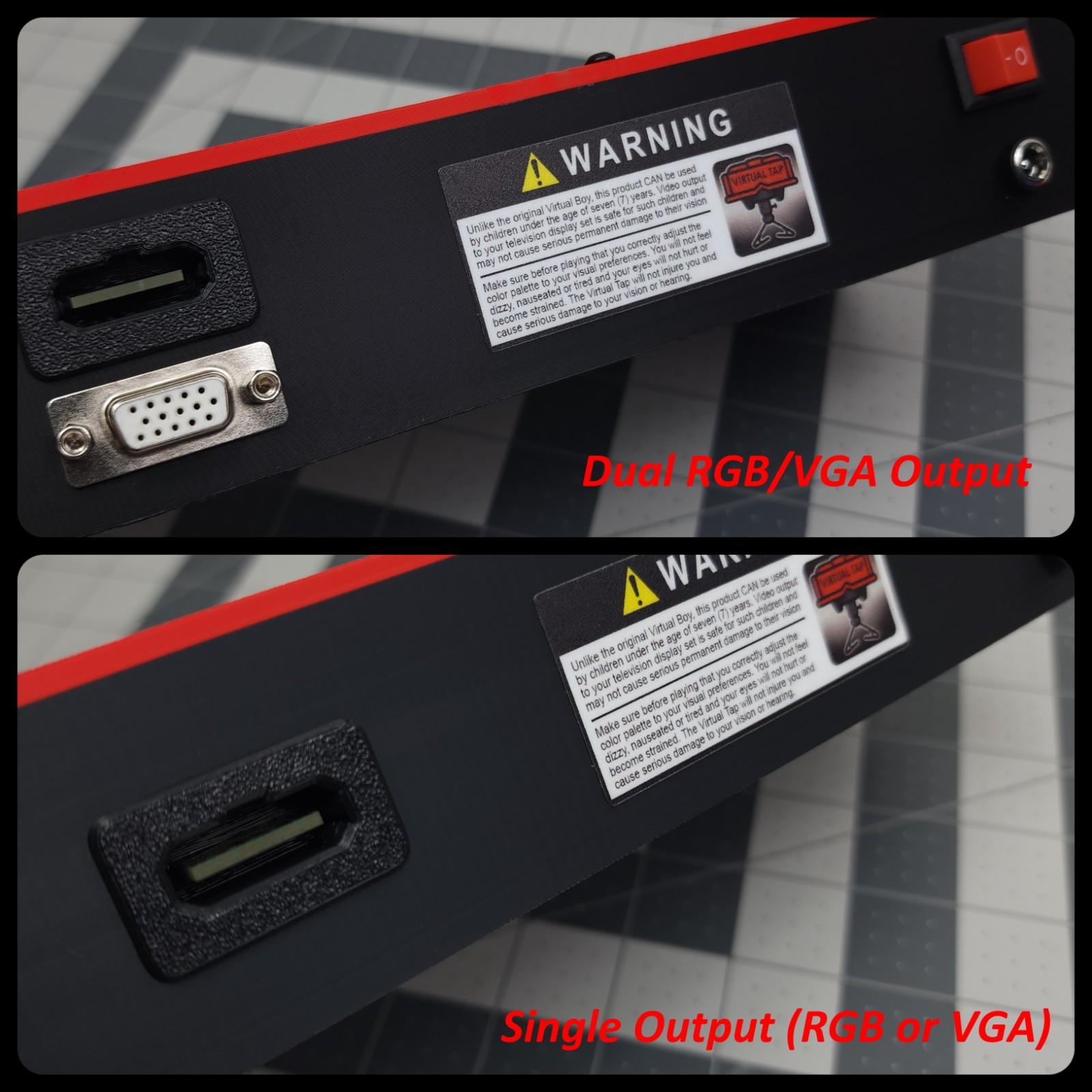 Virtual Boy Console w/ VirtualTap RGB VGA Single/Dual Output USB-C and More!