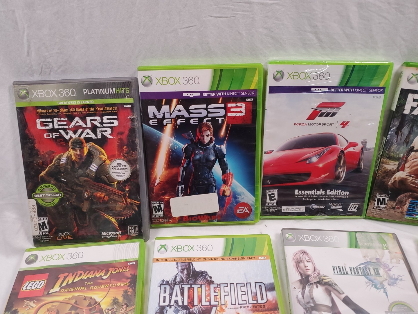 Microsoft Xbox 360S XBOX 360 SLIM 250GB -TESTED w/ 3 Controllers and 10 Games