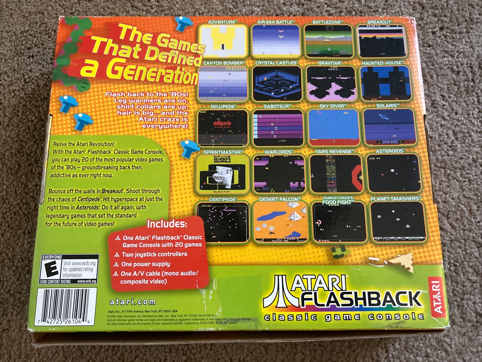 Atari Flashback Classic Game Console Mini 7800 With 20 Built In Games. Free Ship