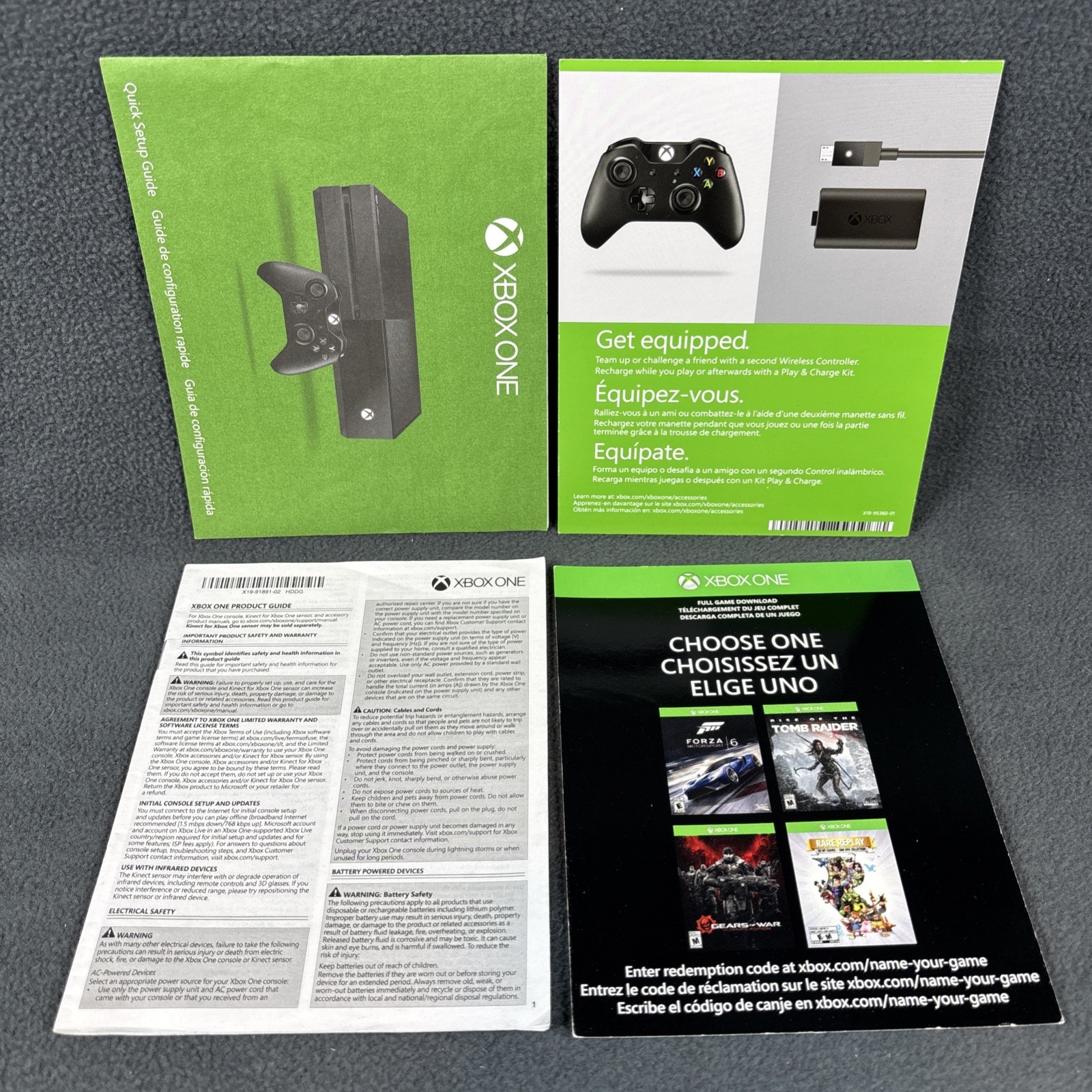 Xbox One 500GB Console – Complete In Box w/ Inserts – Tested