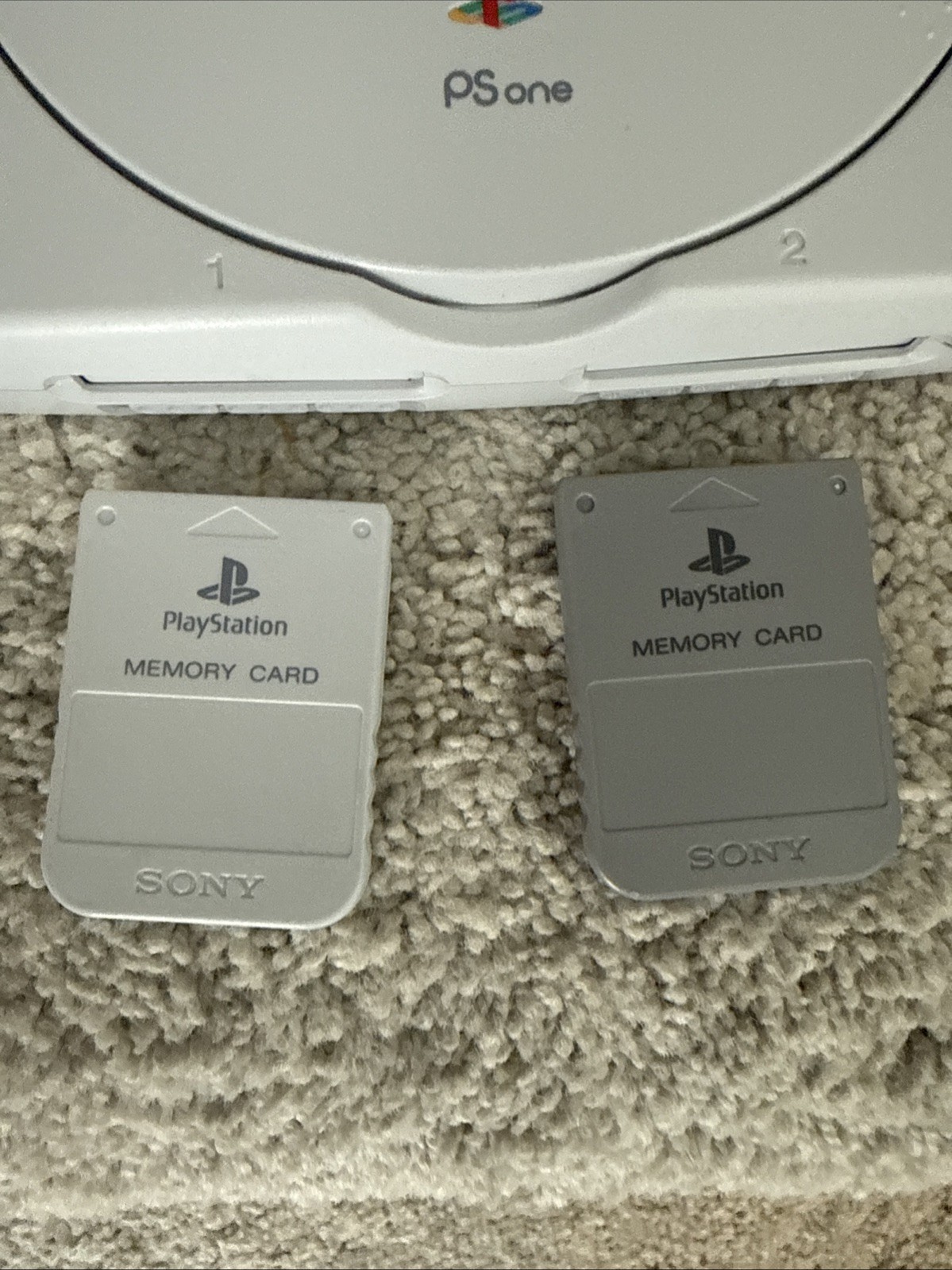 Sony Playstation 1 PS One SCPH-101 Slim Console Bundle – Controller/ 2 Mem Cards