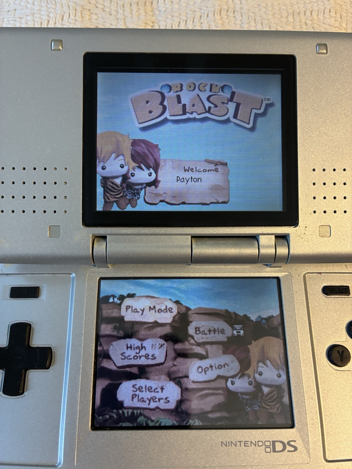 Nintendo Ds Silver NTR-001 Bundle Console Charger Stylus Games Tested 2004