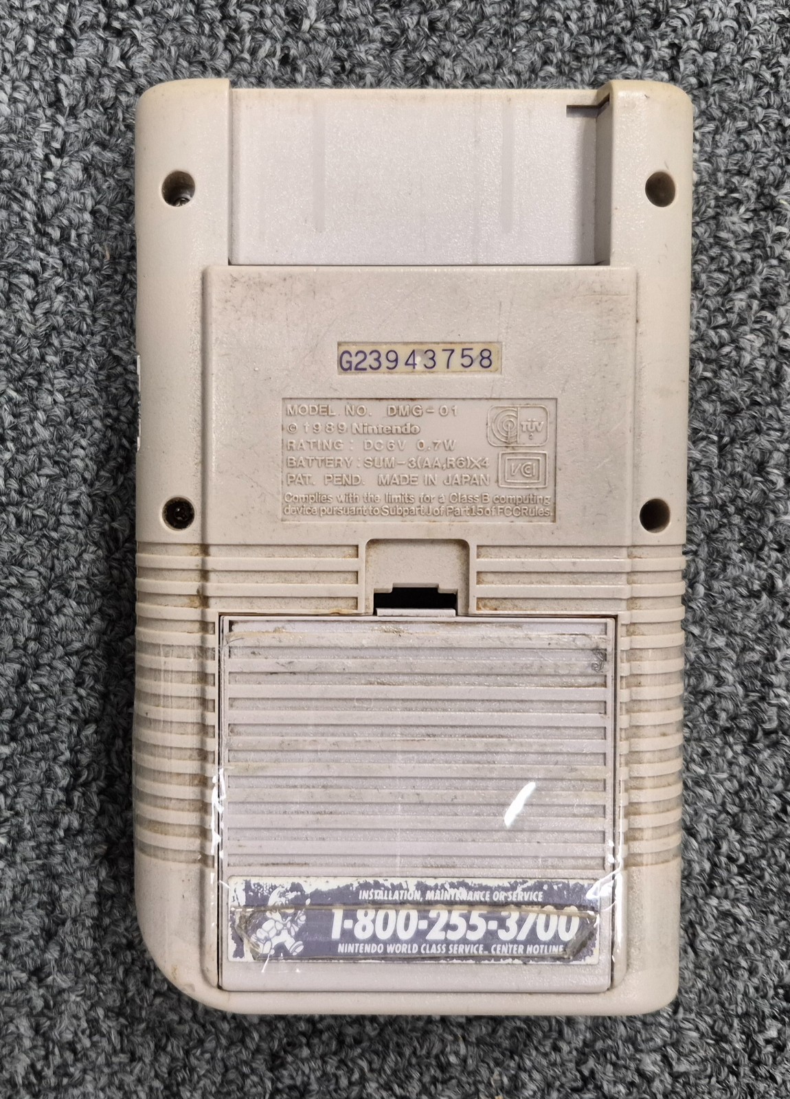 Nintendo Game Boy Launch Edition System Original GB Gray For Parts!