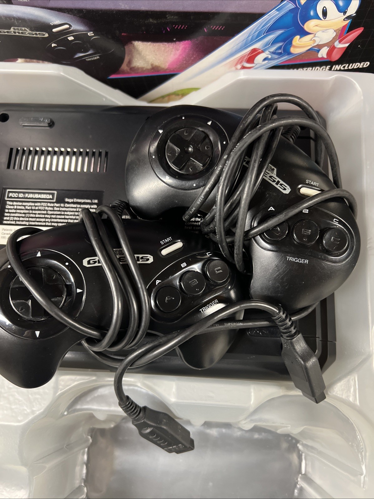 Sega Genesis 1 Console System Bundle (1602) + Original Box, AC Power & Much More