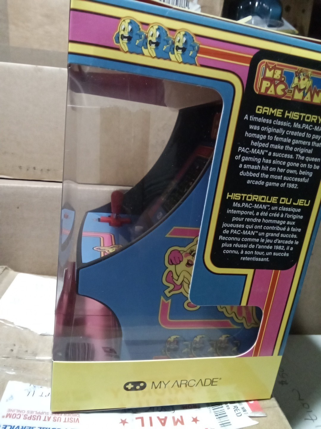 My Arcade Ms.Pac-Man Micro Player – Blue/Pink. New Sealed Box. Retro. Cabinet