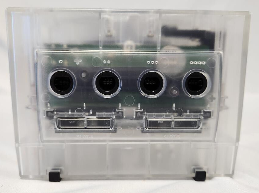 Nintendo GameCube Translucent CLEAR Gaming Console DOL-101 System Bundle Set NGC