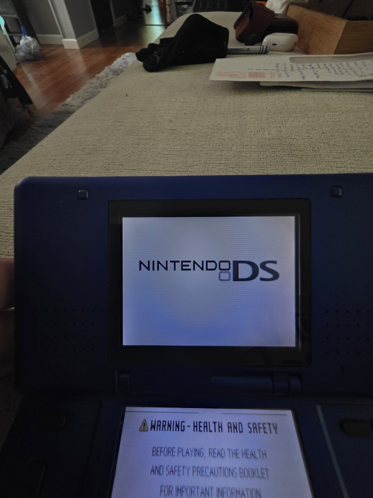 Nintendo DS Launch Edition Electric Blue Handheld System Super Clean Screens!