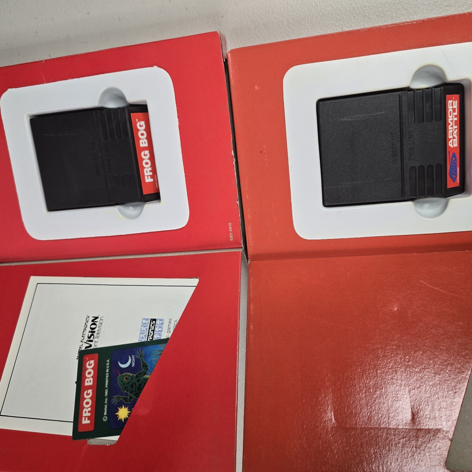 WORKING Mattel Intellivision Console Bundle Lot, 6 WORKING Games Ships FAST