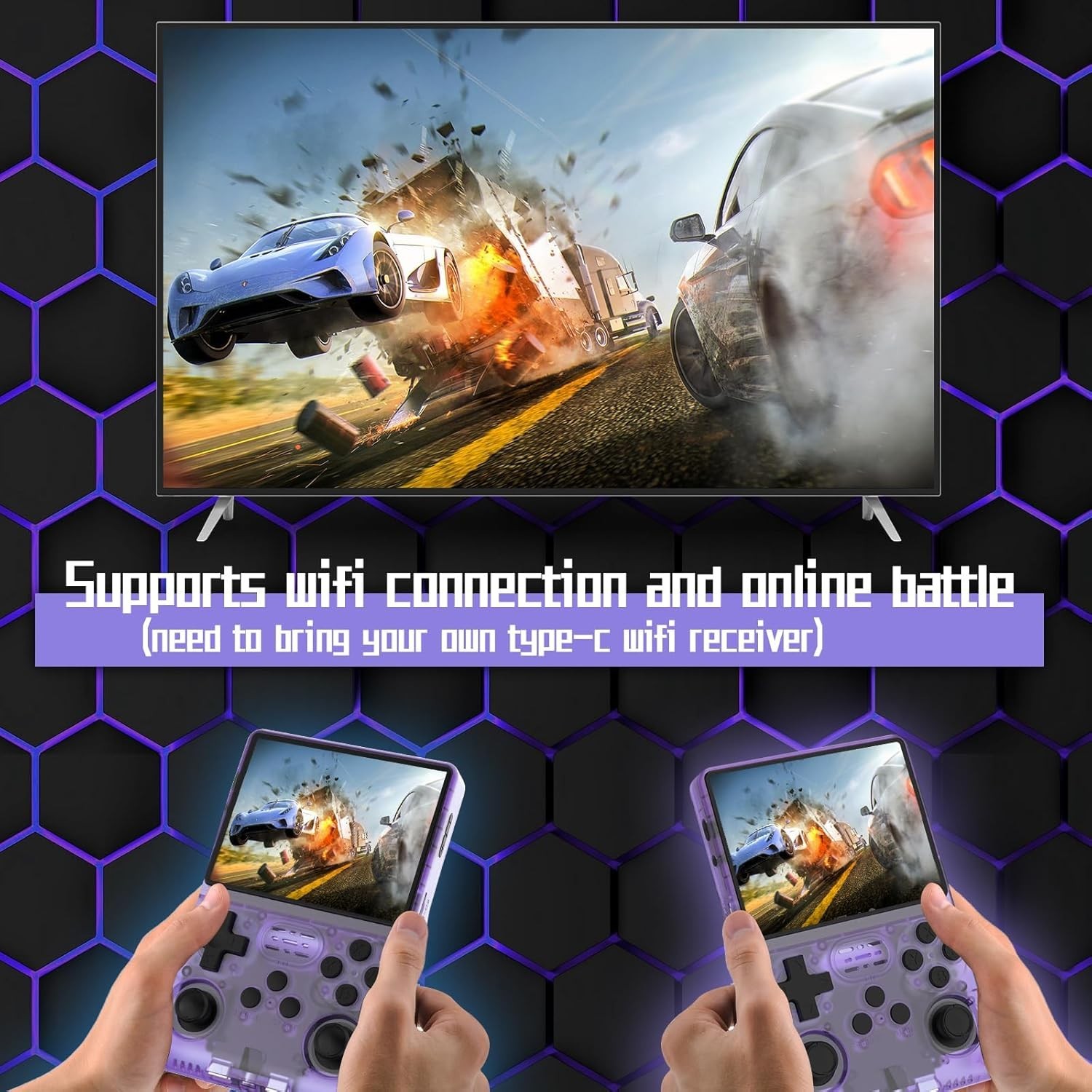 Portable Handheld Game Console 3.5 Inch IPS Screen 256G Memory Retro Arcade