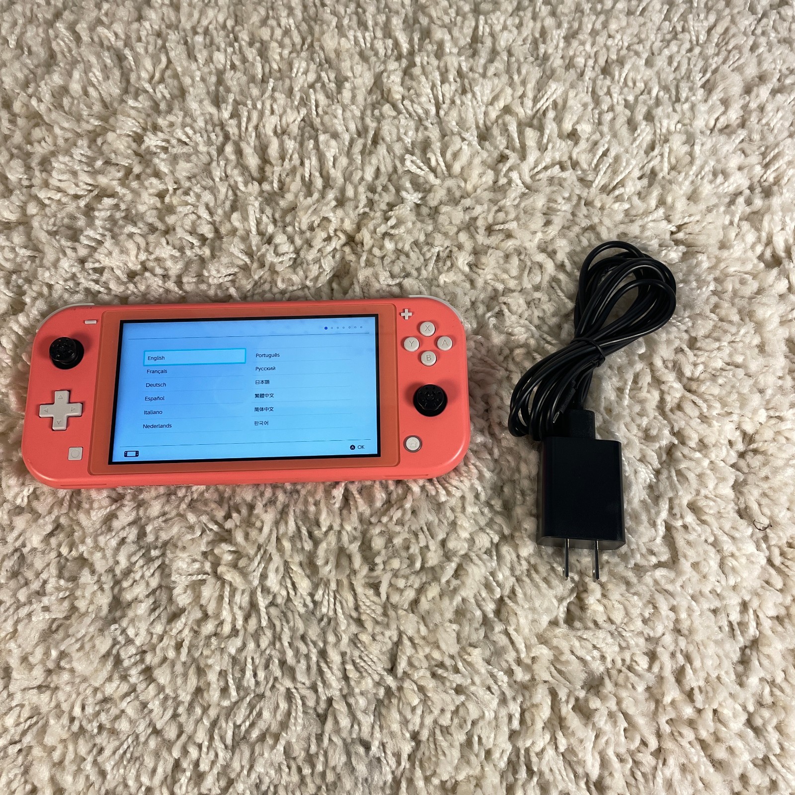 Nintendo Switch Lite Coral Pink Console Handheld System HDH-001 Tested