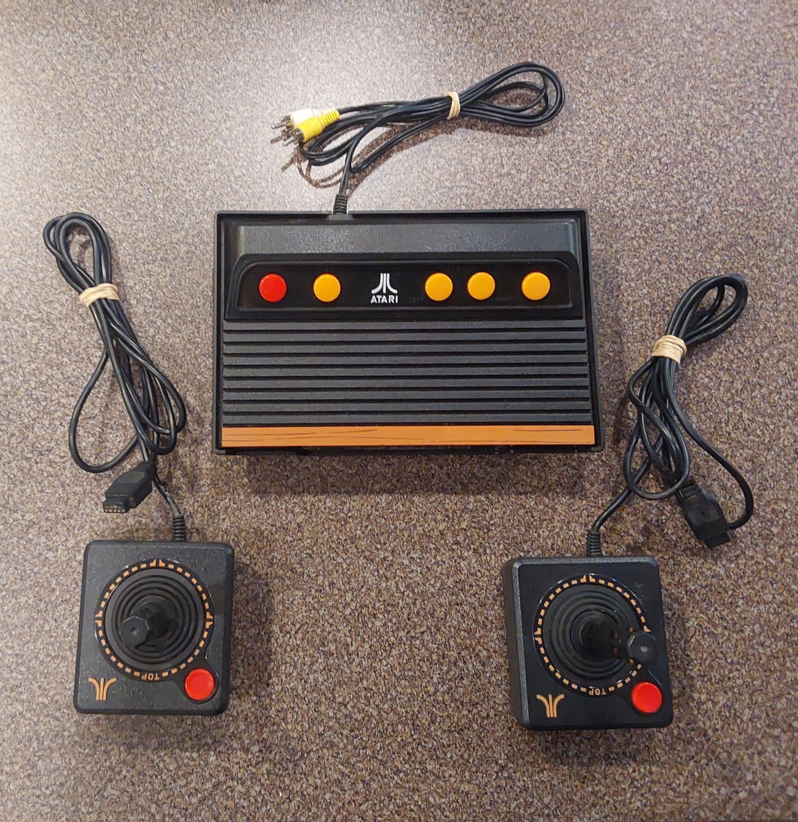 Atari Flashback Console Black Orange Composite RCA w/ Joysticks