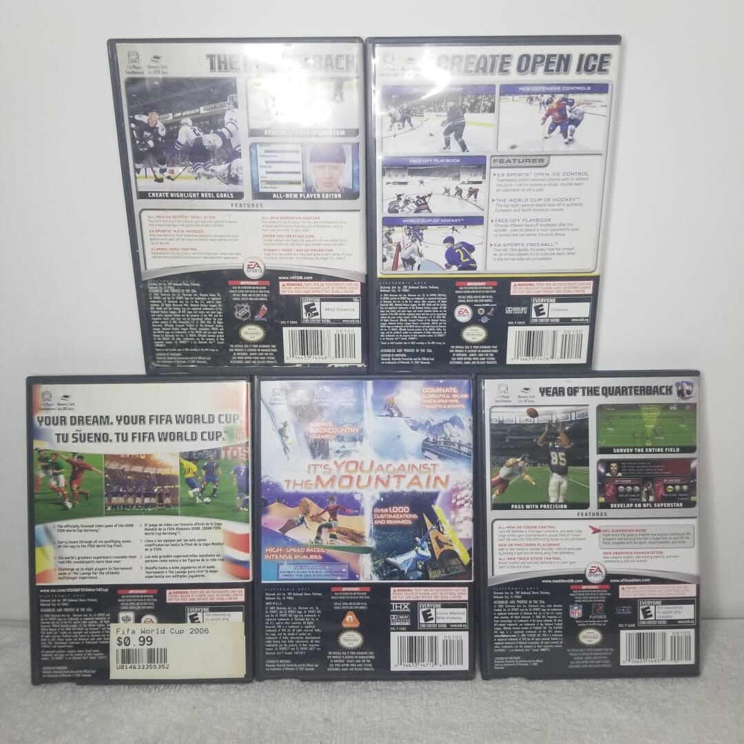 Nintendo GameCube Bundle / Model DOL-001 Indigo + 2 controllers + 5 games