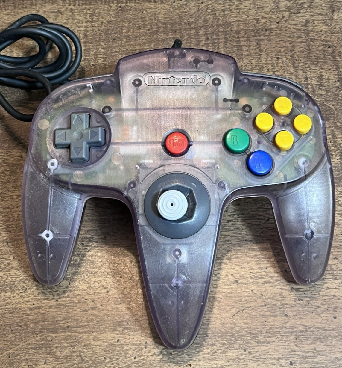 Nintendo N64 Console NUS-001 w/2 Controllers Power Cord A/V Cable TESTED WORKS