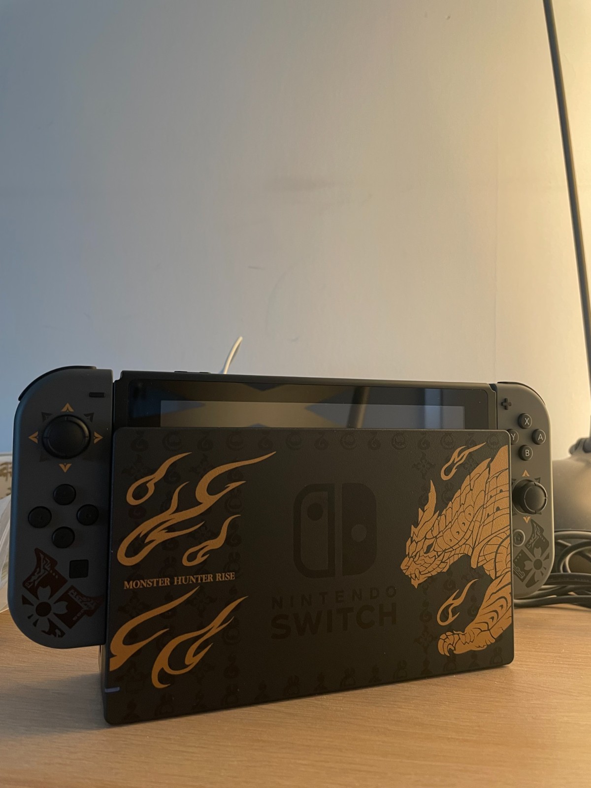 Nintendo Switch Monster Hunter Rise Deluxe Edition Console Black Gray Gold