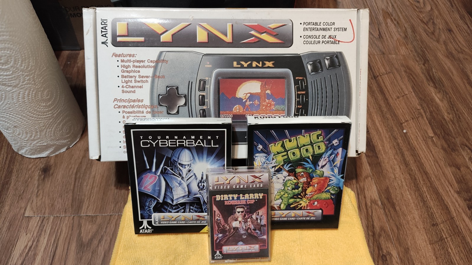 Atari Lynx Model 2 Handheld Console Complete In Box CIB With 3 Games