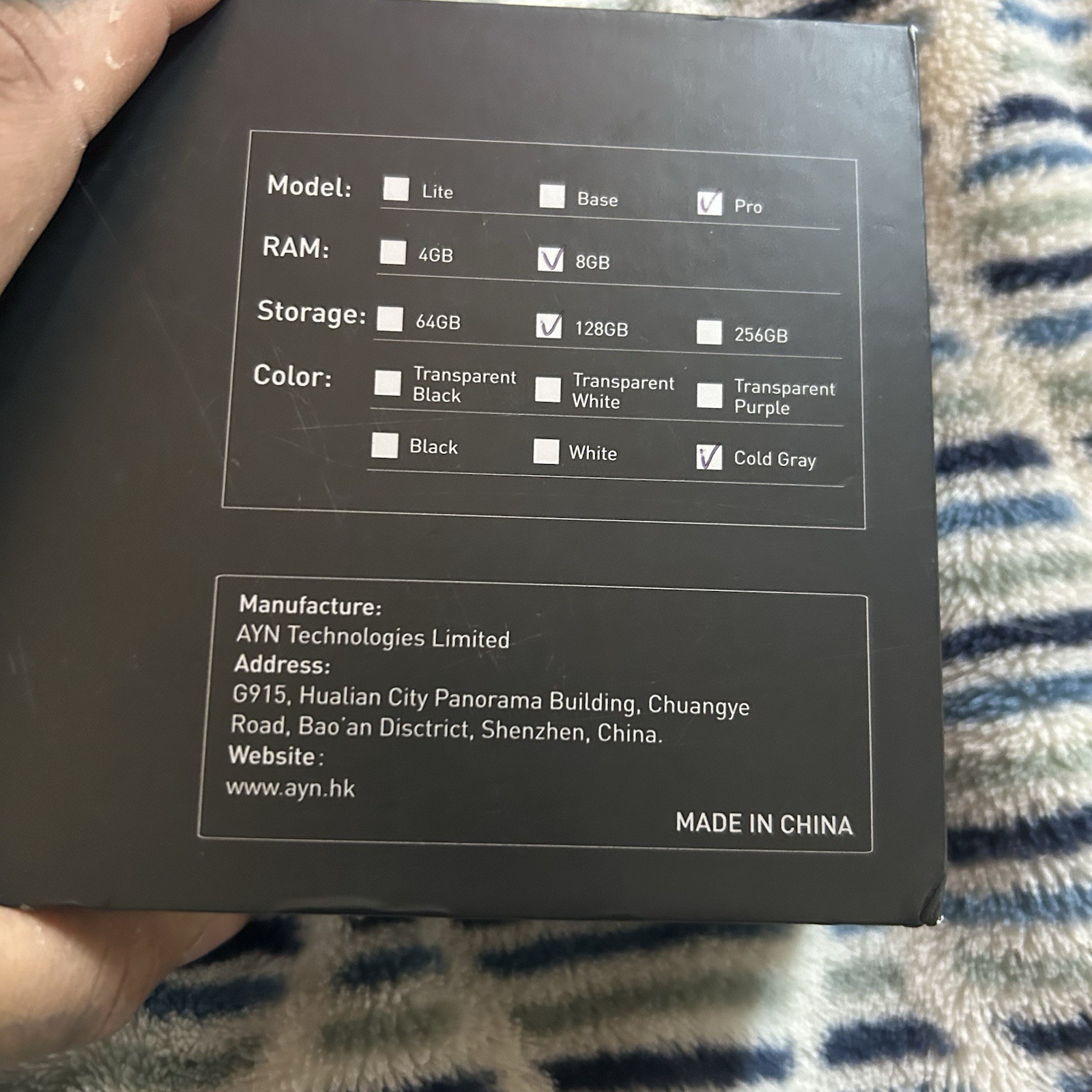 Ayn Odin Pro Handheld Android Console Empty Box Only