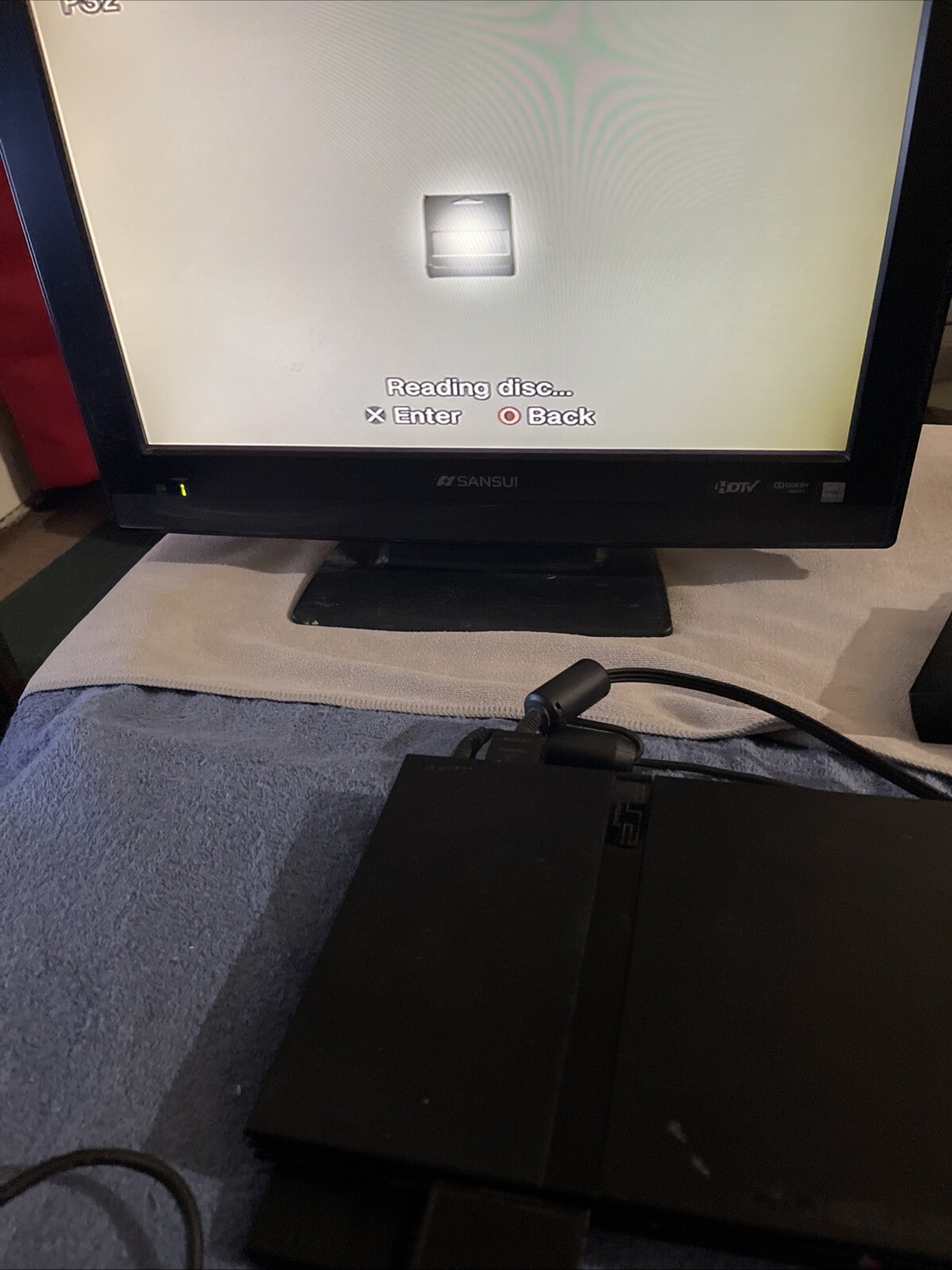 Sony PlayStation 2 Slim Console (SCPH-70012) Cords Controller Memory Card & HDD