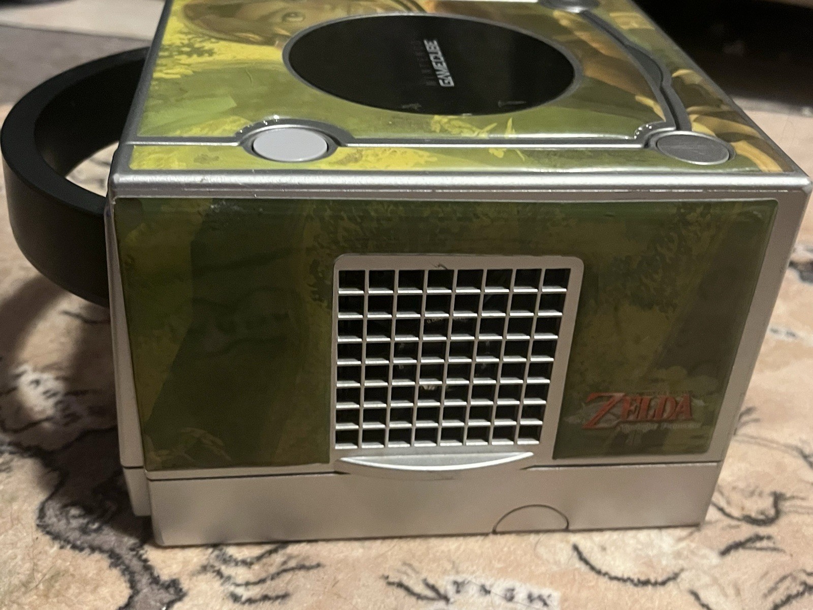 Nintendo GameCube Silver Console Working with Rare Twilight Princess Stickers