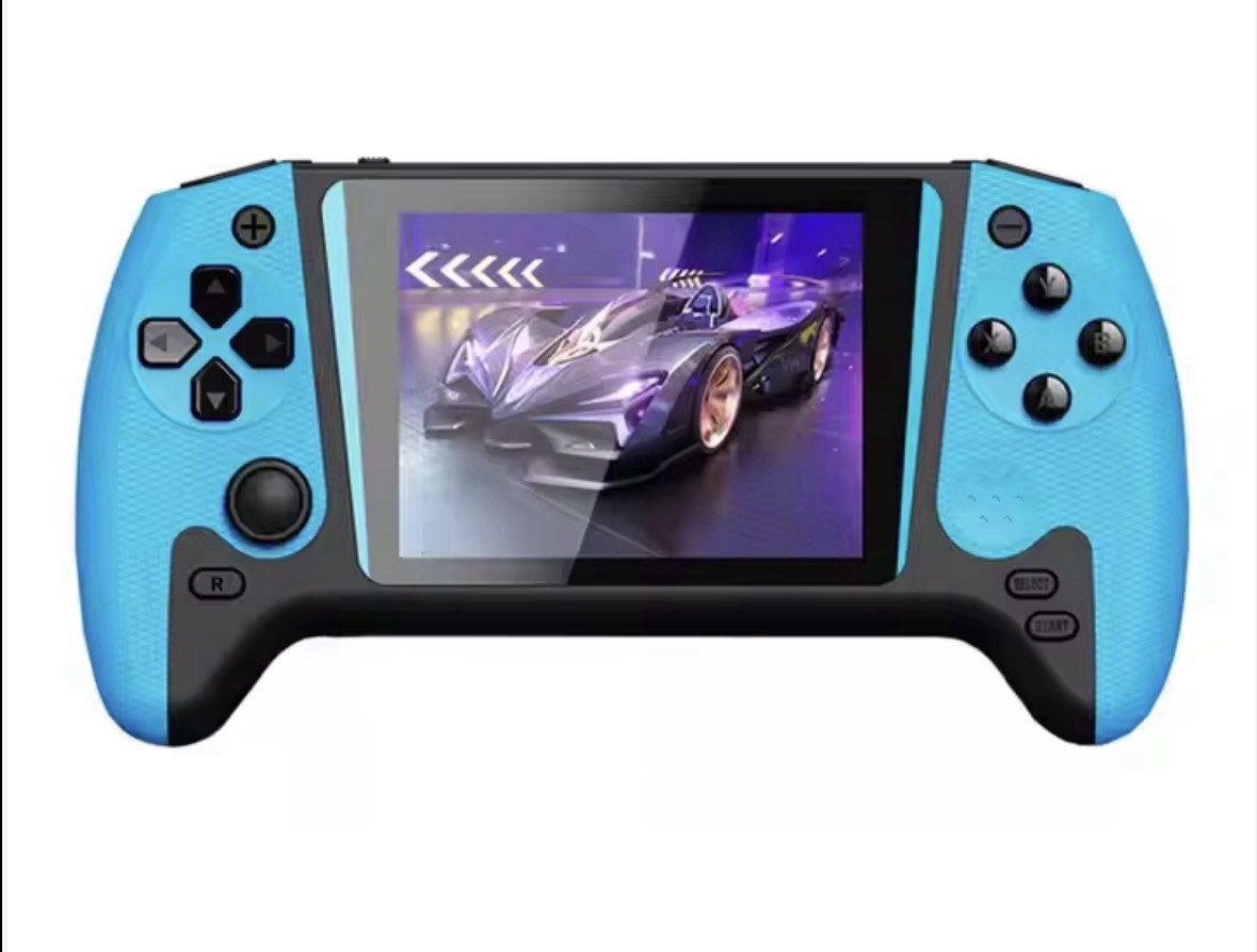 Q21 All Blue Handheld Game Console, 500 Retro preloaded games, 3.5″ HD Screen