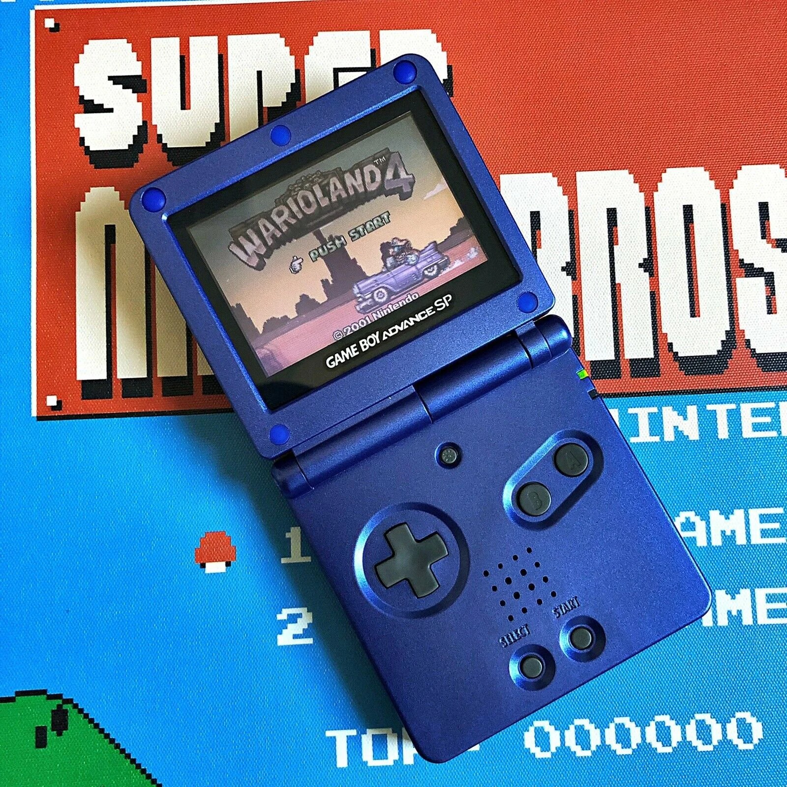 Nintendo Gameboy Advance SP Cobalt Blue AGS-001 Refurbished + Charger