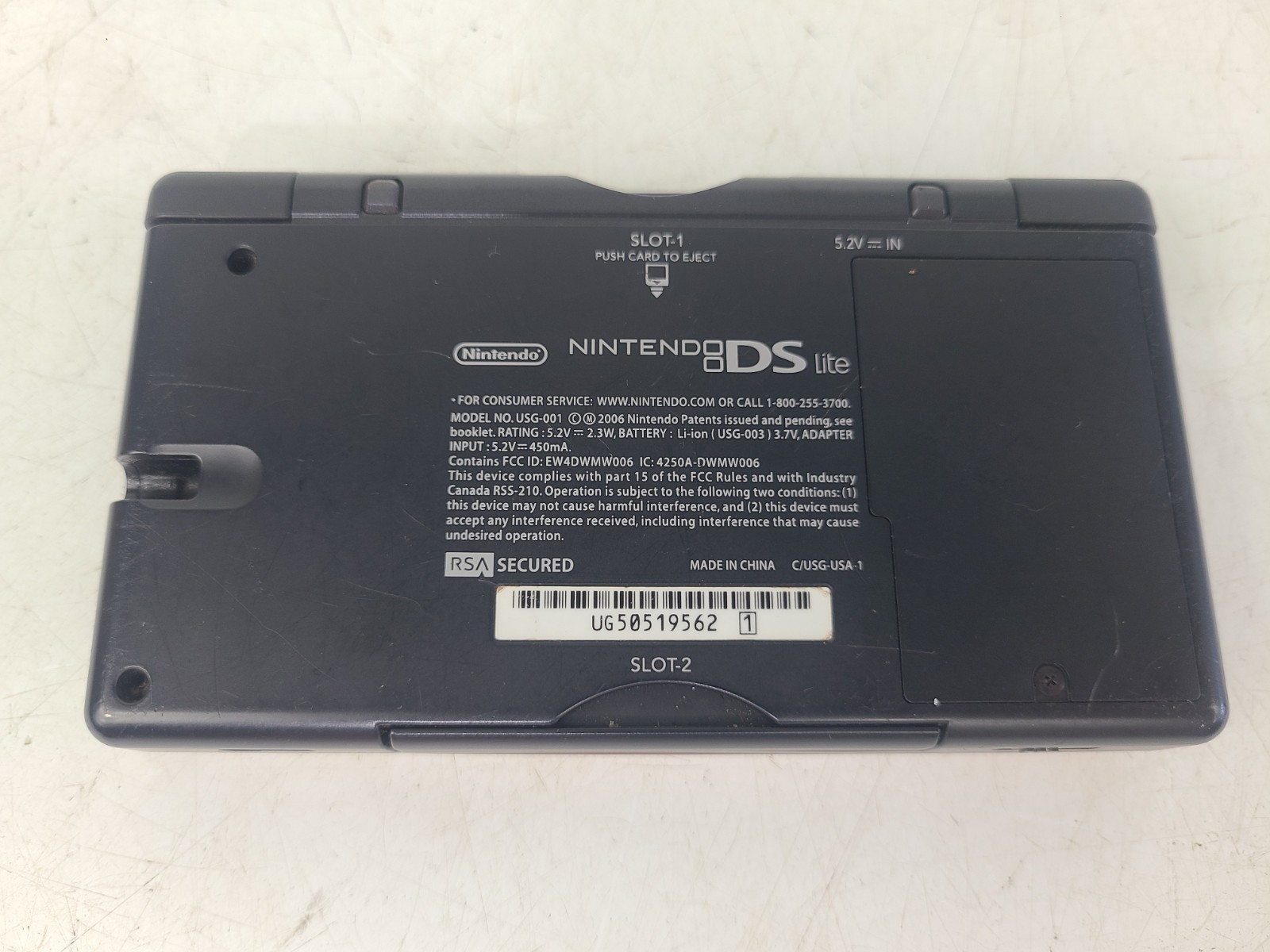 Nintendo DS Lite Handheld Game Console USG-001 With Charger & Stylus