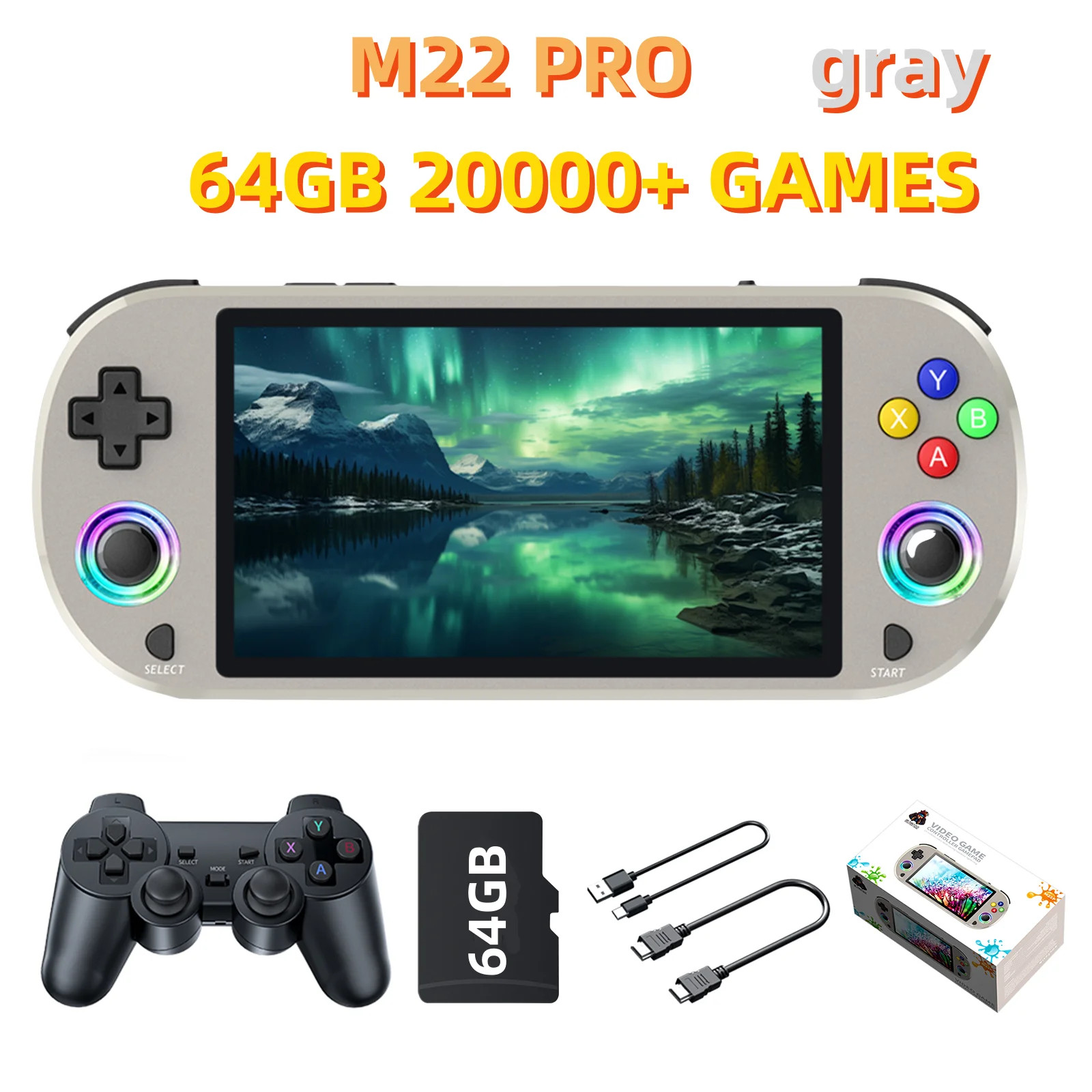 Video Game Console 5.0 Inch IPS Screen 1920*1080 Display Support LINUX Emelec