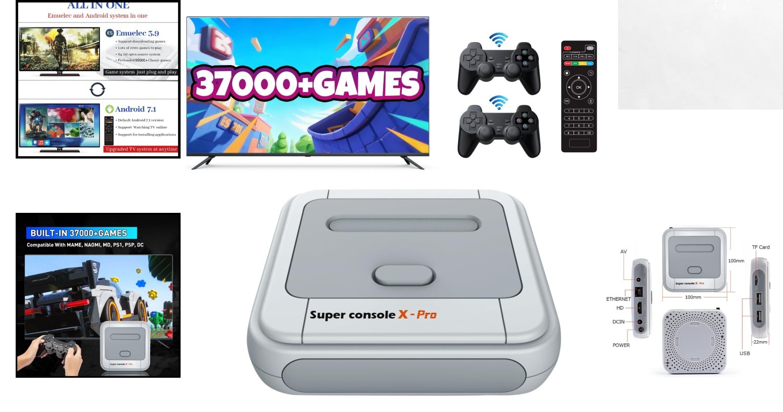 Retro Super Console X Pro – 4K Gaming, Multiplayer Fun & 37,000+ Games Included