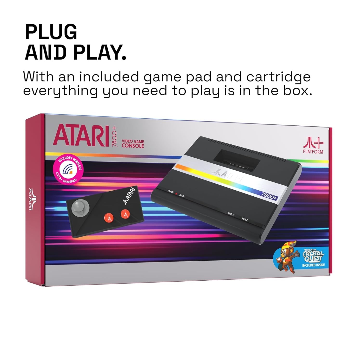 ATARI 7800 Plus OFFICIAL HDMI Console & Wireless Controller 7800+ NEW SOLD OUT